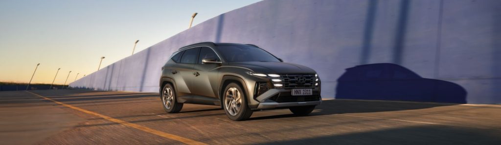 Black 2026 Hyundai Tucson on road