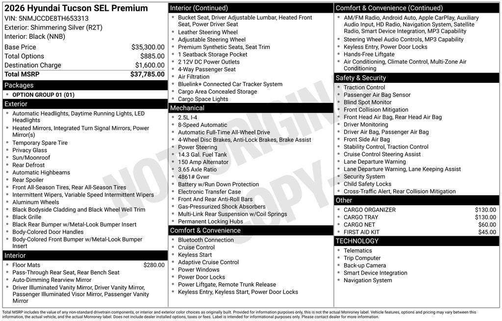 2026 Hyundai TUCSON SEL Premium AWD