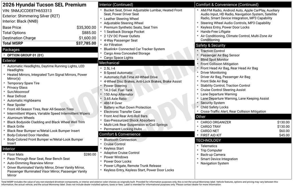 2026 Hyundai TUCSON SEL Premium AWD