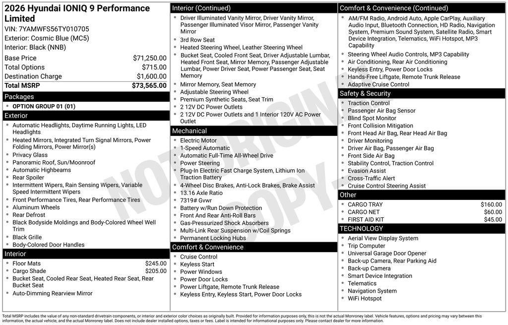 2026 Hyundai IONIQ 9 Performance Limited
