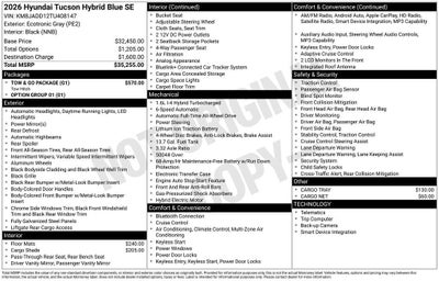 2026 Hyundai TUCSON HYBRID Blue