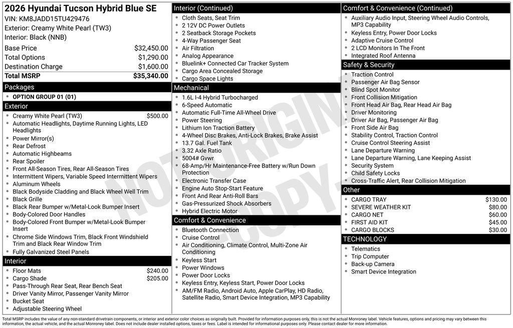 2026 Hyundai TUCSON HYBRID Blue
