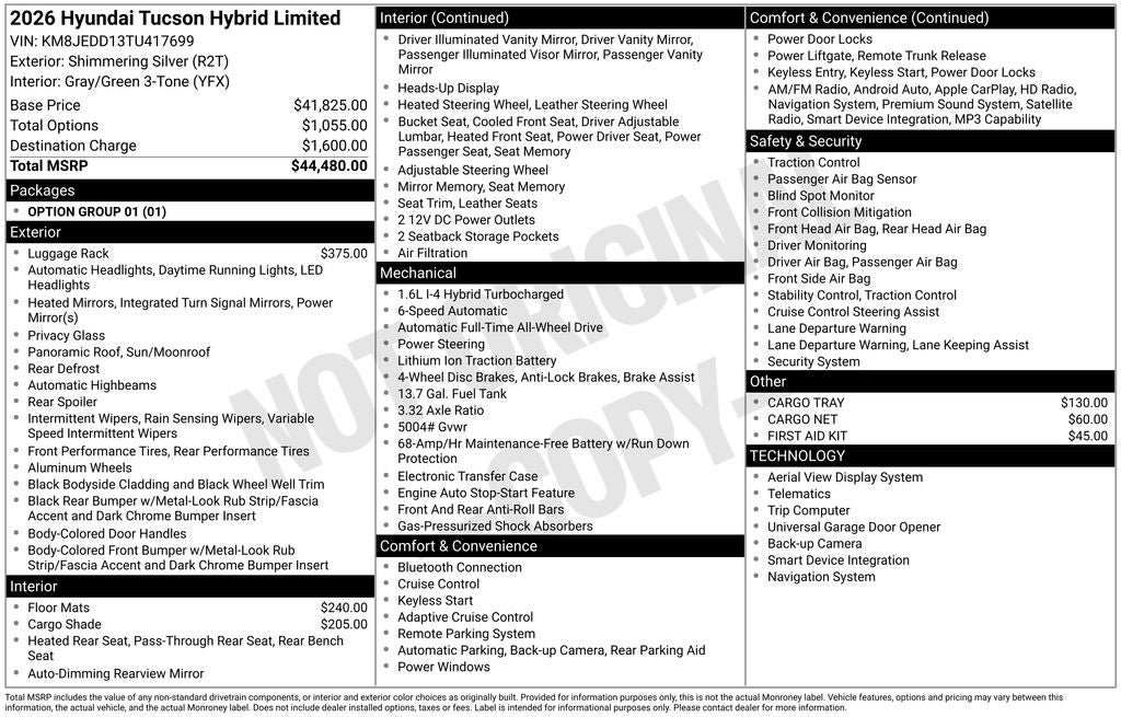 2026 Hyundai TUCSON HYBRID Limited