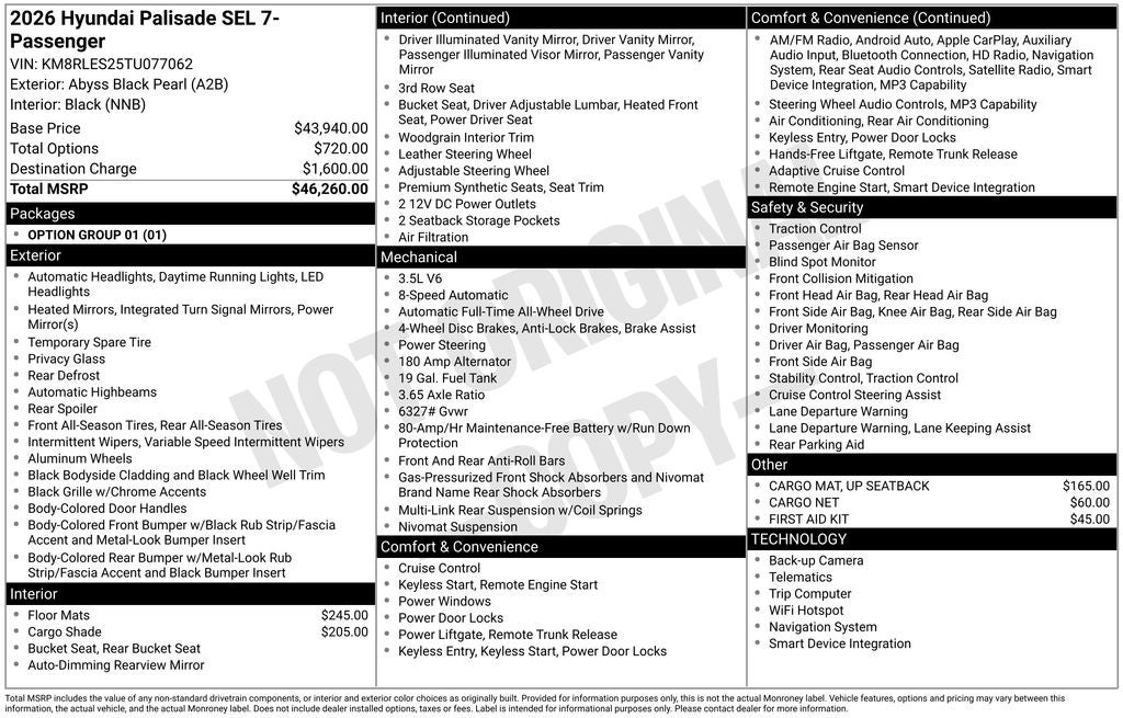 2026 Hyundai PALISADE SEL AWD