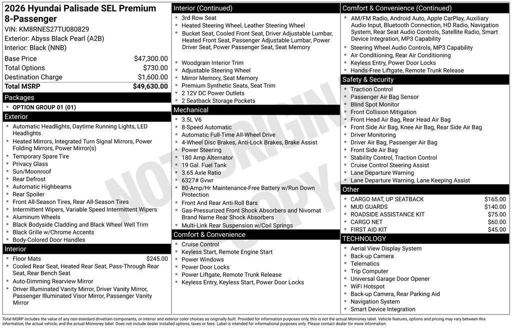 2026 Hyundai PALISADE SEL Premium AWD