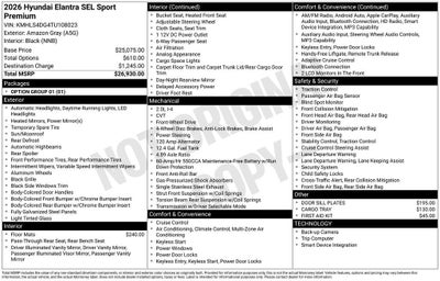 2026 Hyundai ELANTRA SEL Sport Premium