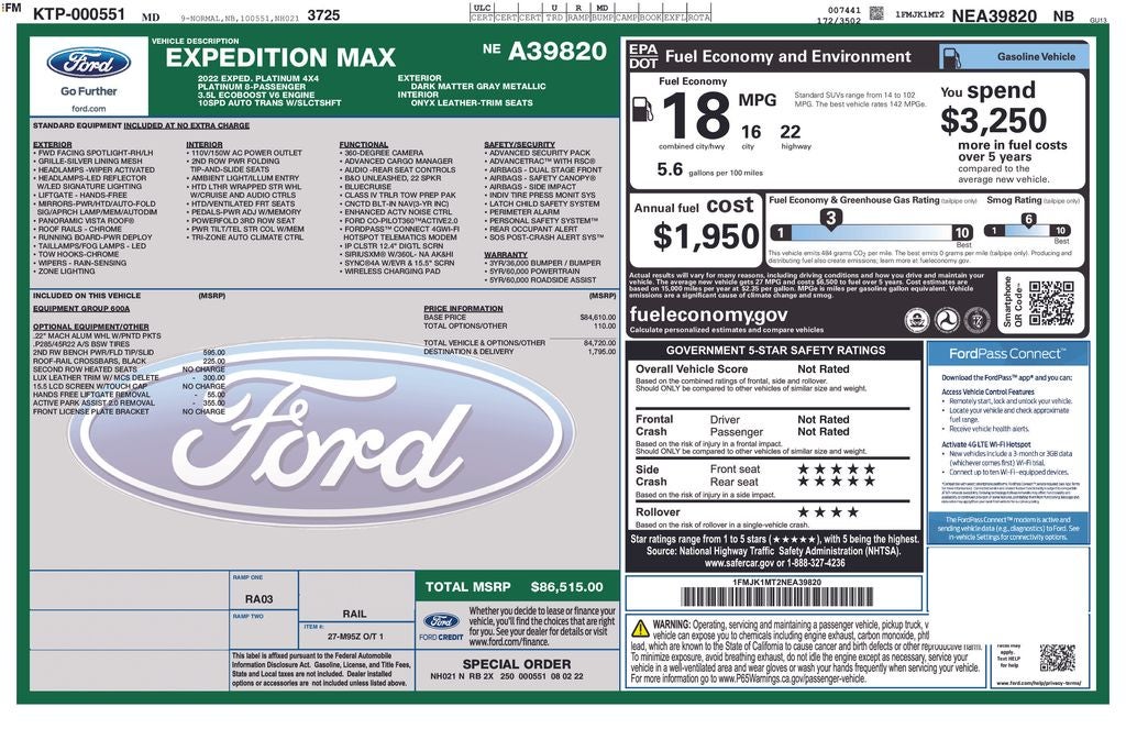 2022 Ford Expedition Max Platinum
