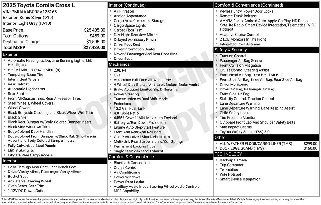 2025 Toyota Corolla Cross L