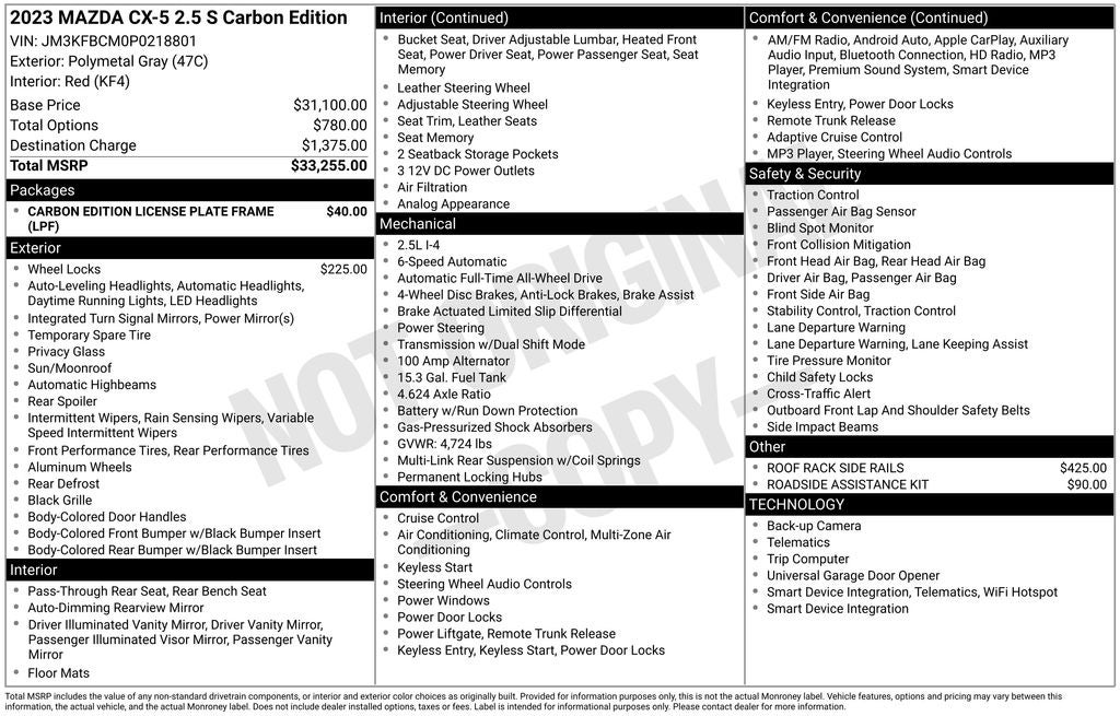 2023 Mazda Mazda CX-5 2.5 S Carbon Edition