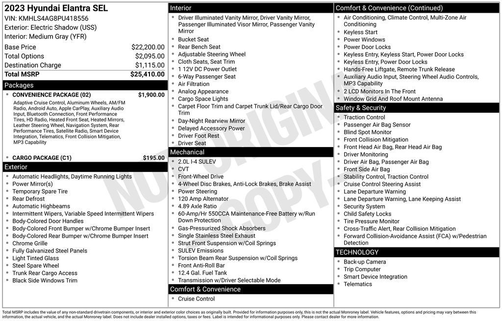 2023 Hyundai ELANTRA SEL