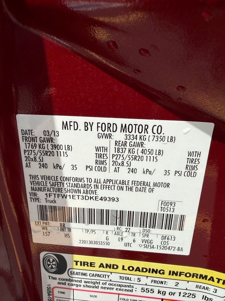2013 Ford F-150 Lariat