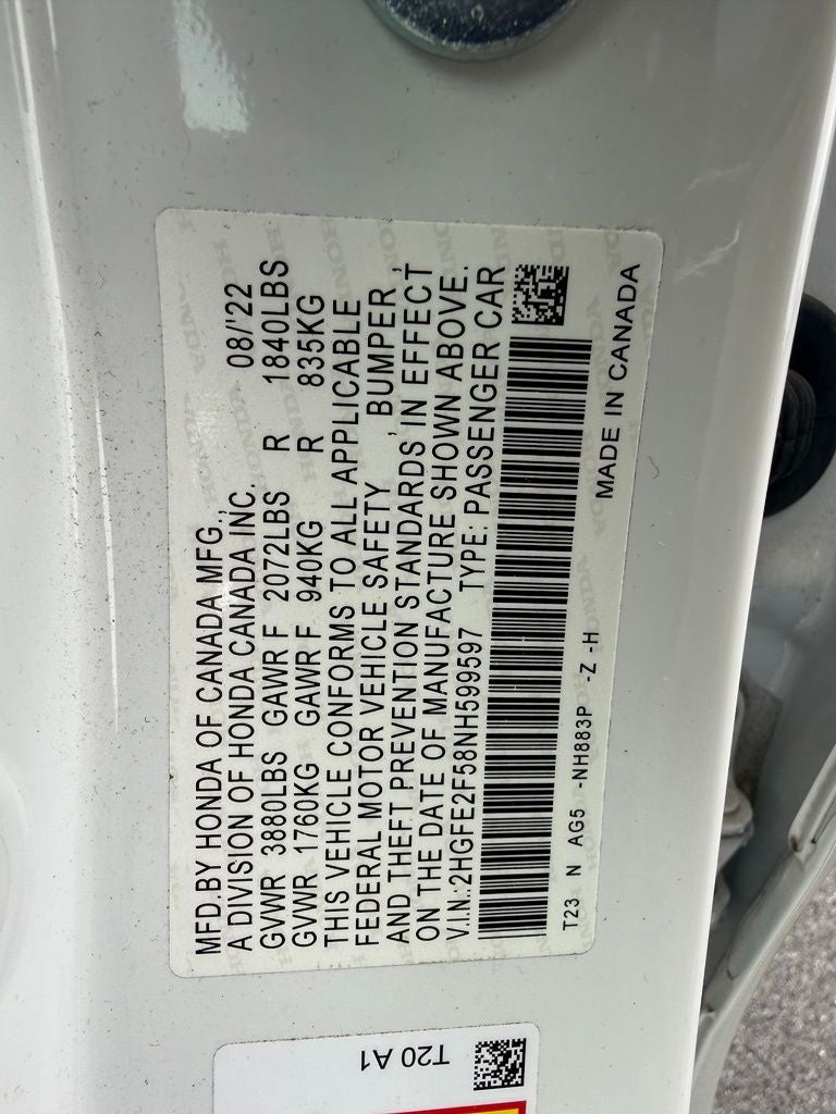 2022 Honda Civic Sport
