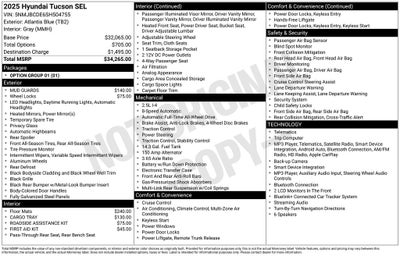 2025 Hyundai TUCSON SEL