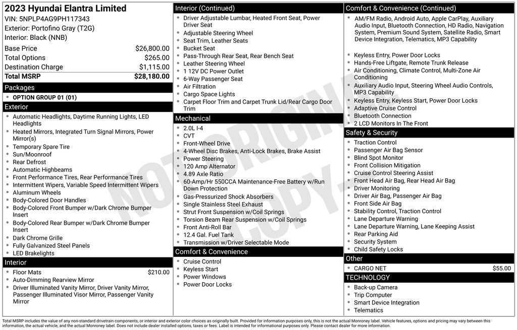 2023 Hyundai ELANTRA Limited