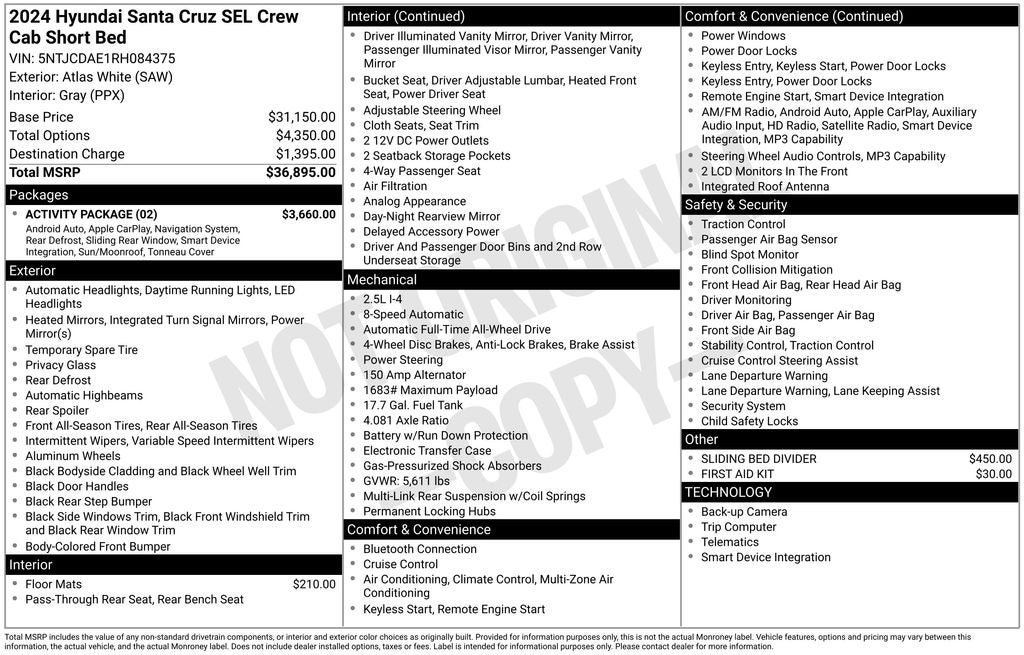 2024 Hyundai SANTA CRUZ SEL