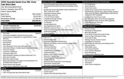 2022 Hyundai SANTA CRUZ SEL