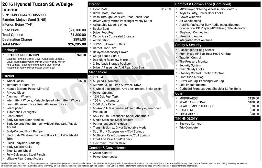 2016 Hyundai TUCSON SE