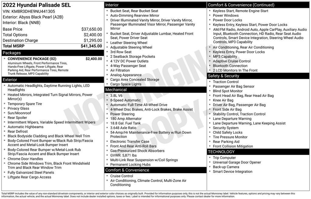 2022 Hyundai PALISADE SEL