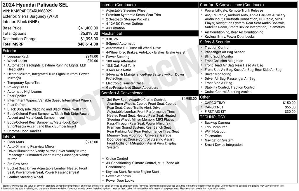 2024 Hyundai PALISADE SEL