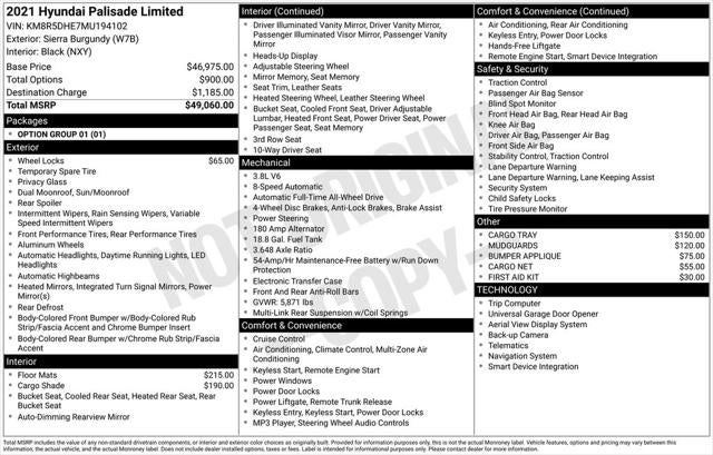 2021 Hyundai PALISADE Limited