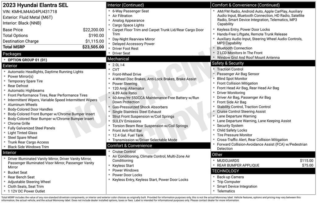 2023 Hyundai ELANTRA SEL