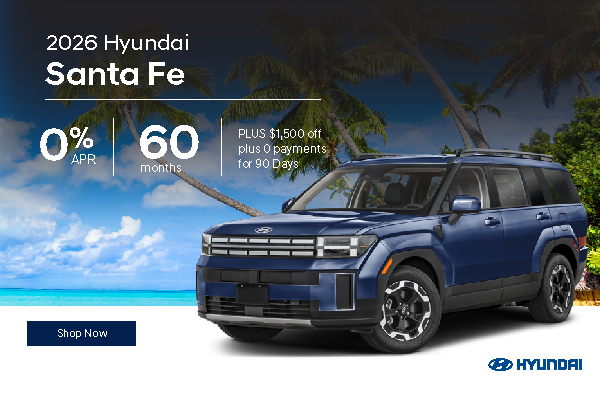 August 2026 Santa Fe Offer Mobile Banner